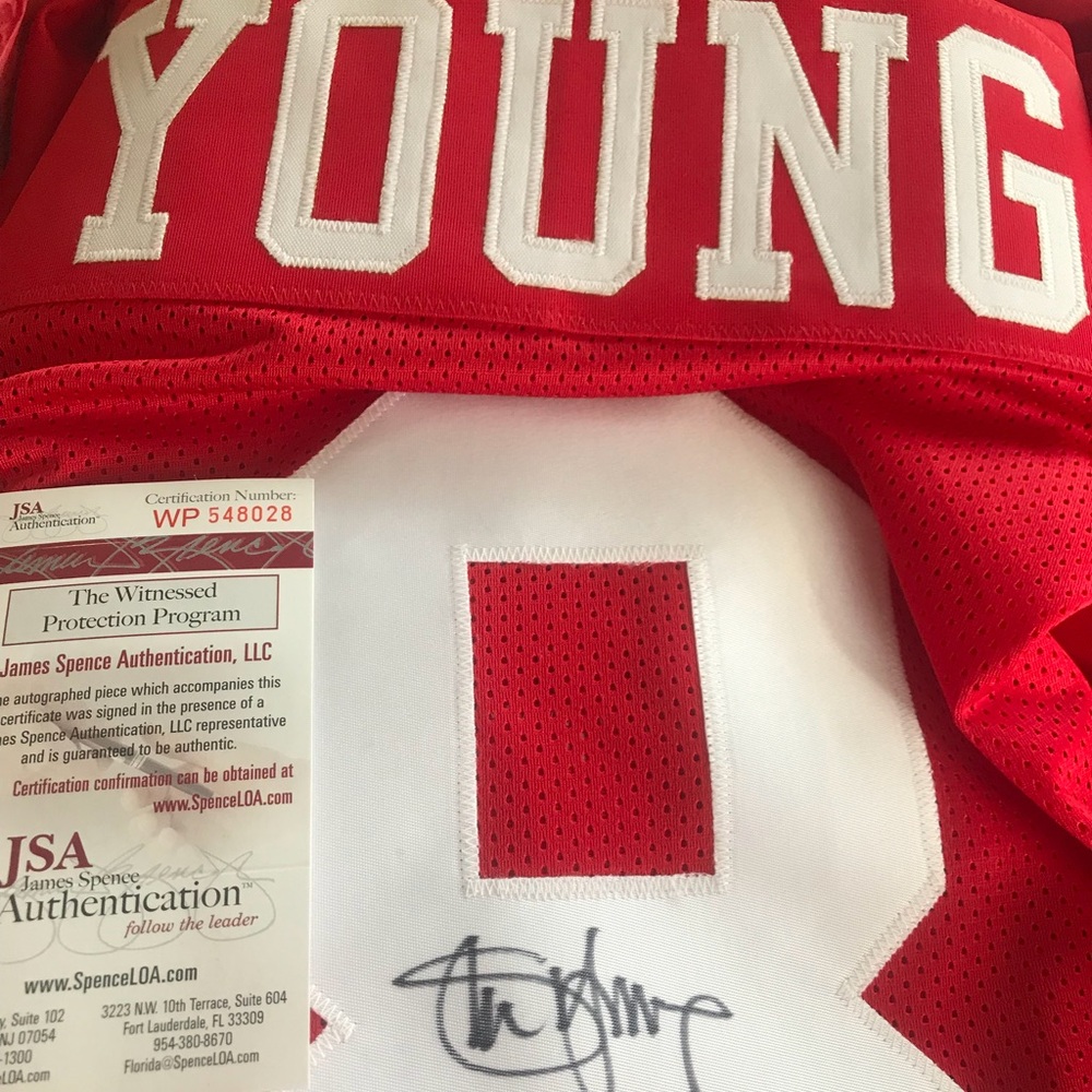 Steve young autographed replica jersey. 49ers